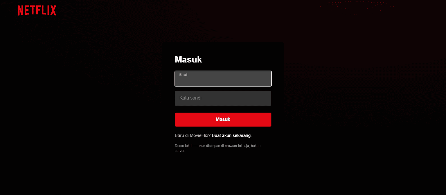 Authentication — Netflix-style login